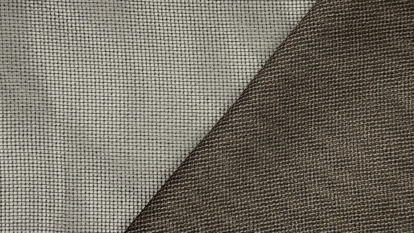 Glo curtain fabric in Fossil