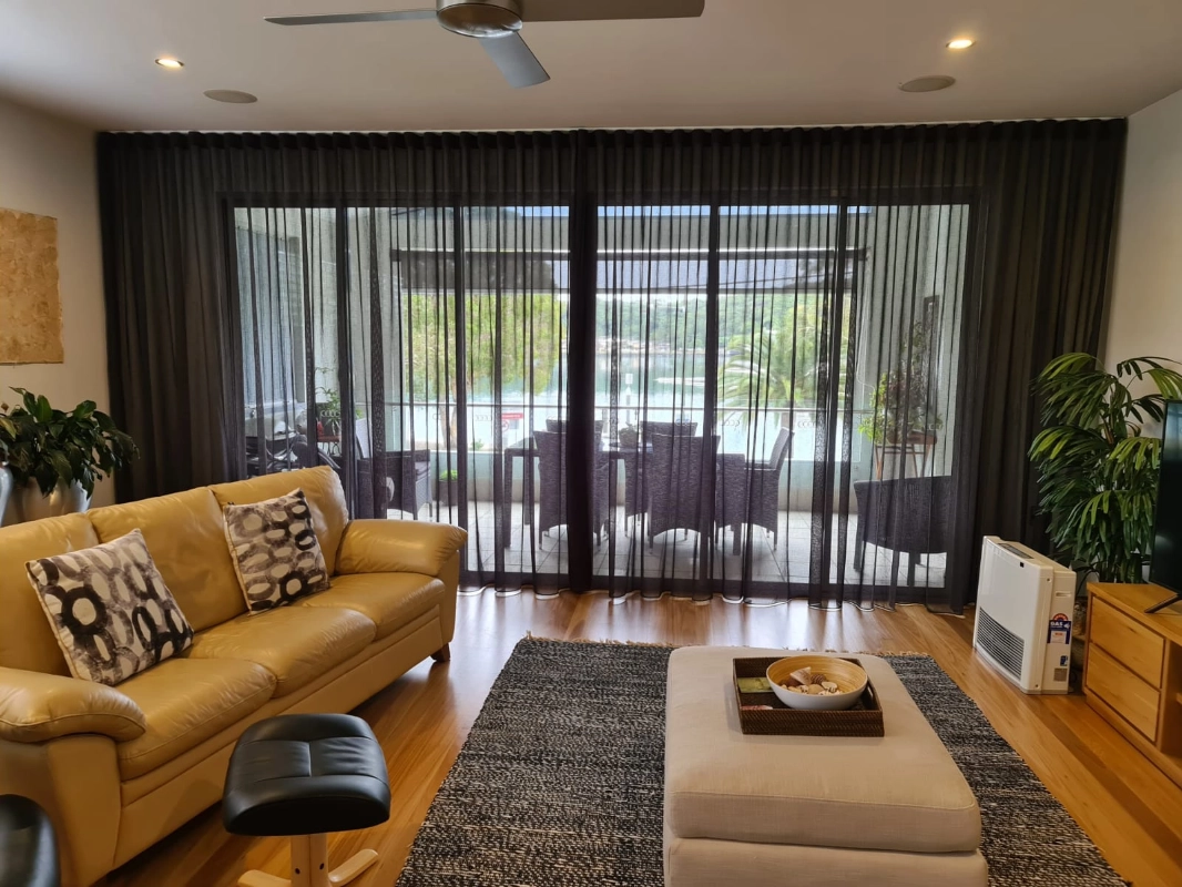 Charcoal sheer curtains