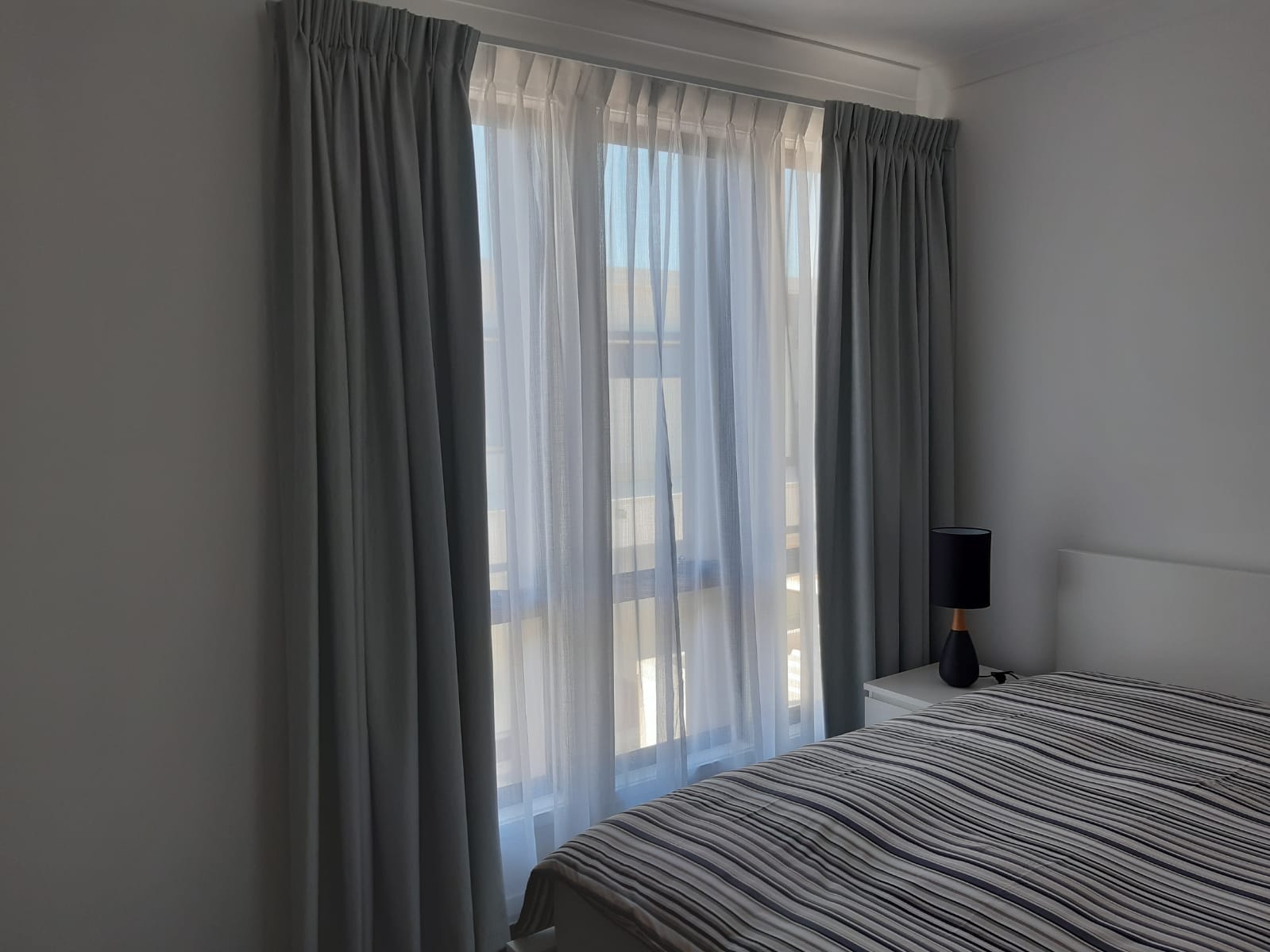Triple pinch combination curtains