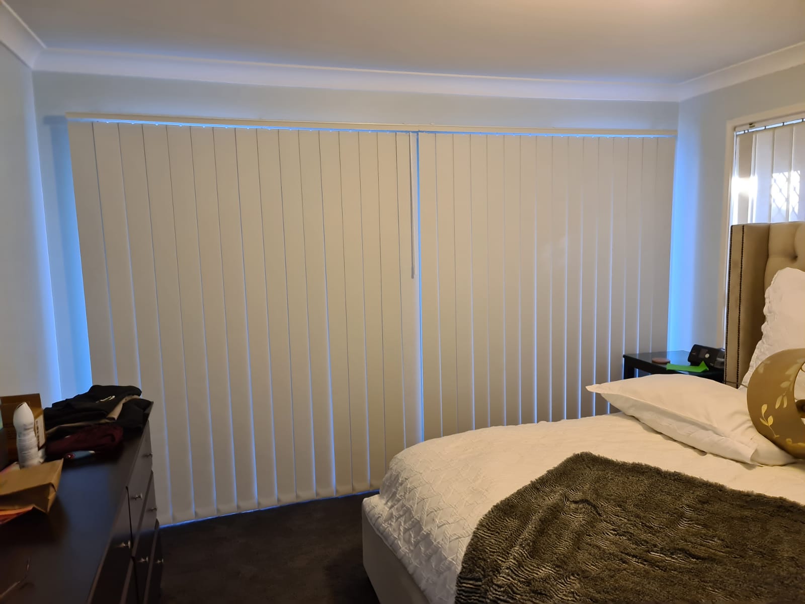 Vertical blinds in a GC bedroom