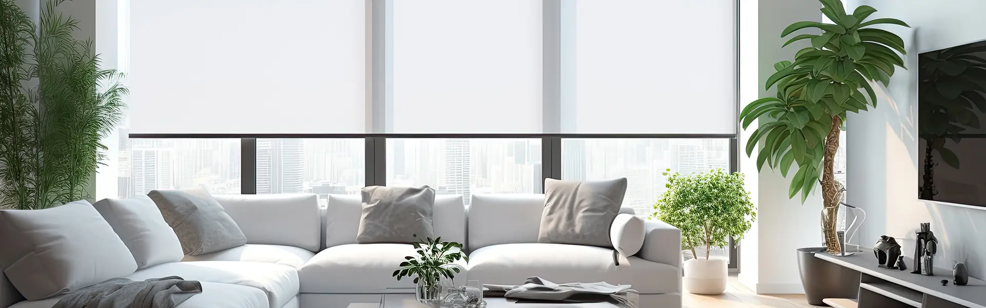Soft curtains in a Broadbeach apartment living room