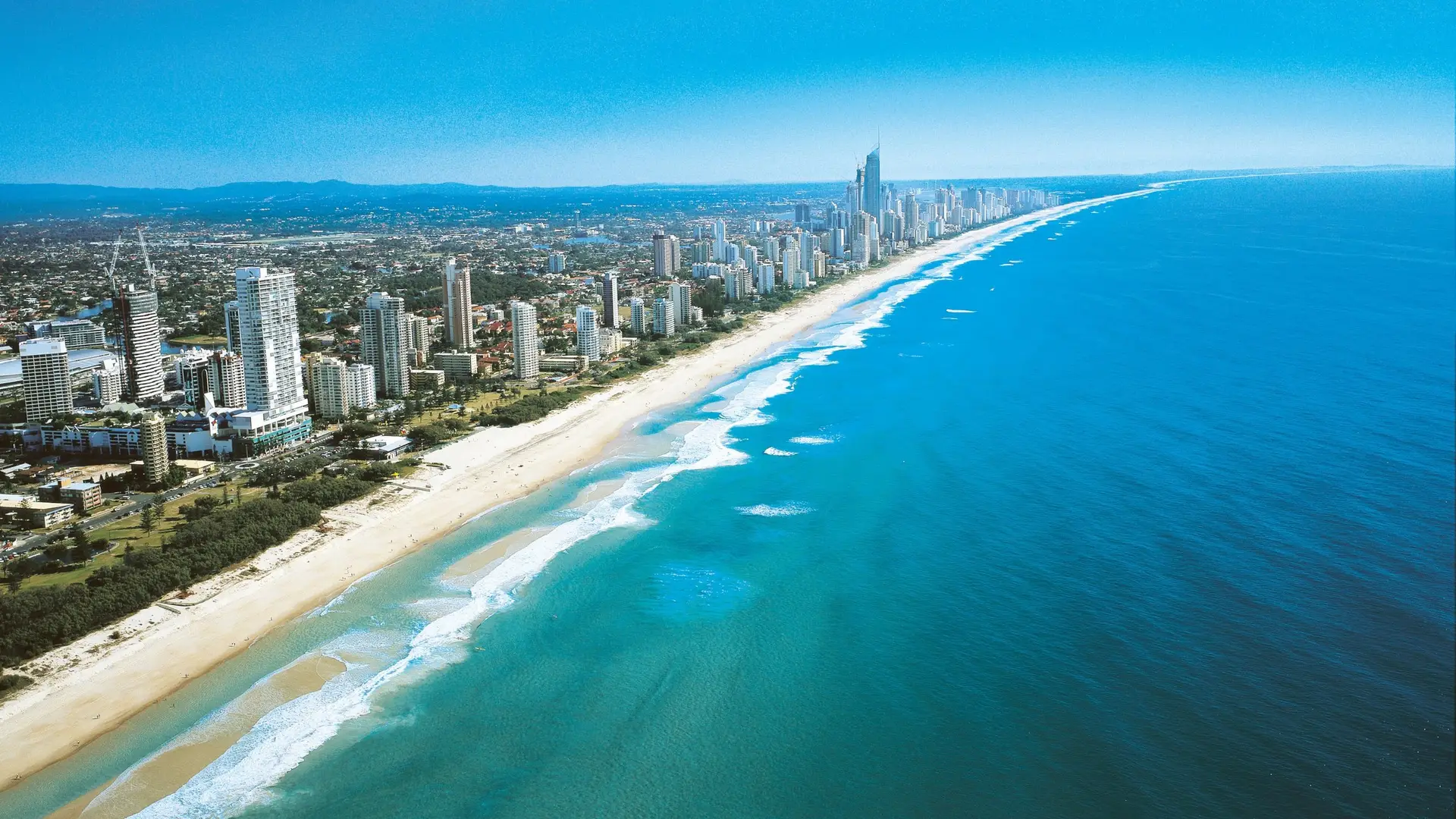 Aerial view of Broadbeach on the Gold Coast