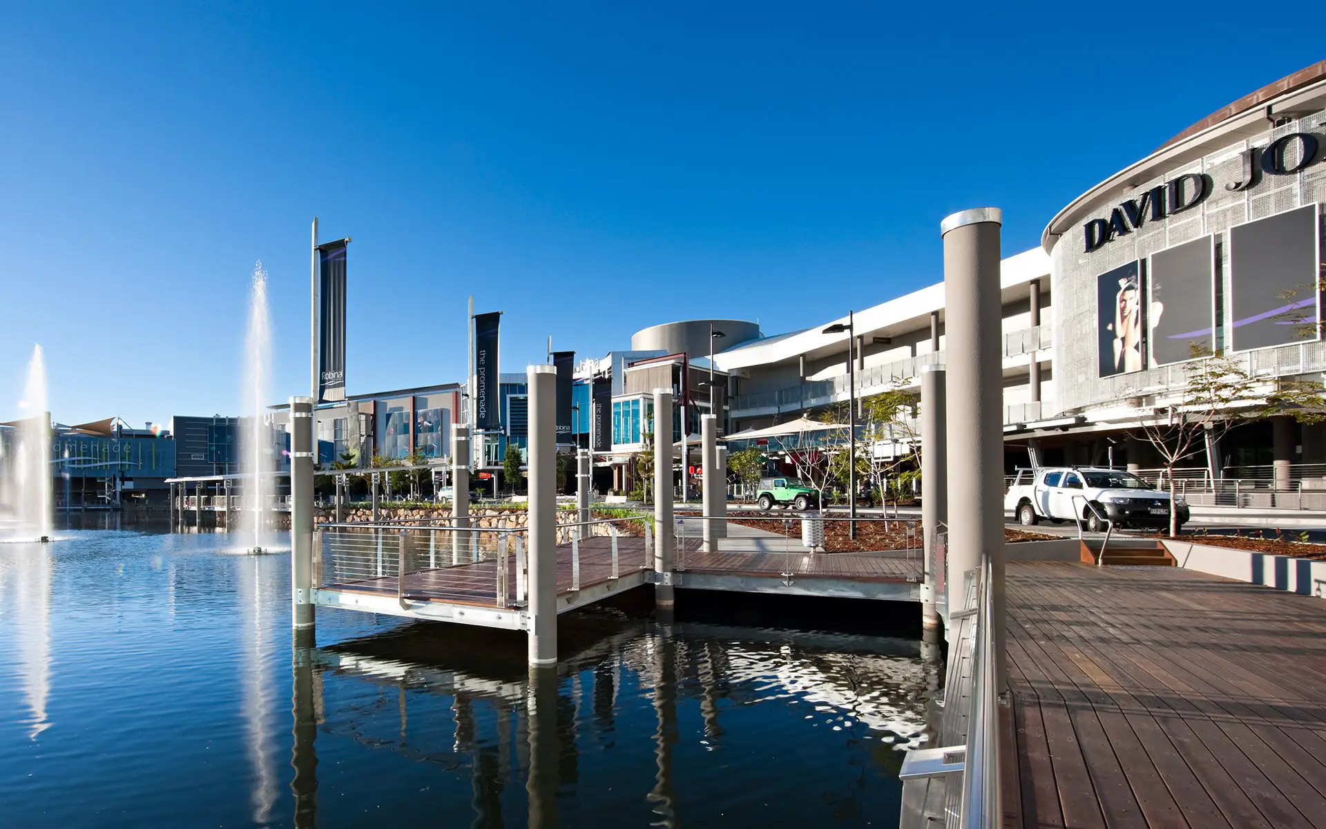 Robina Town Centre lakefront on the Gold Coast
